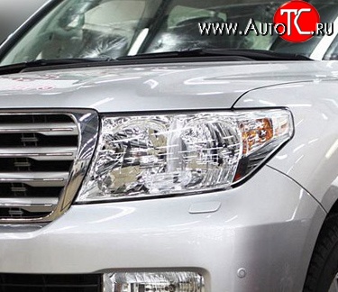 1 268 р. Прозрачная защита передних фар Novline Toyota Land Cruiser 200 дорестайлинг (2007-2012)  с доставкой в г. Пермь