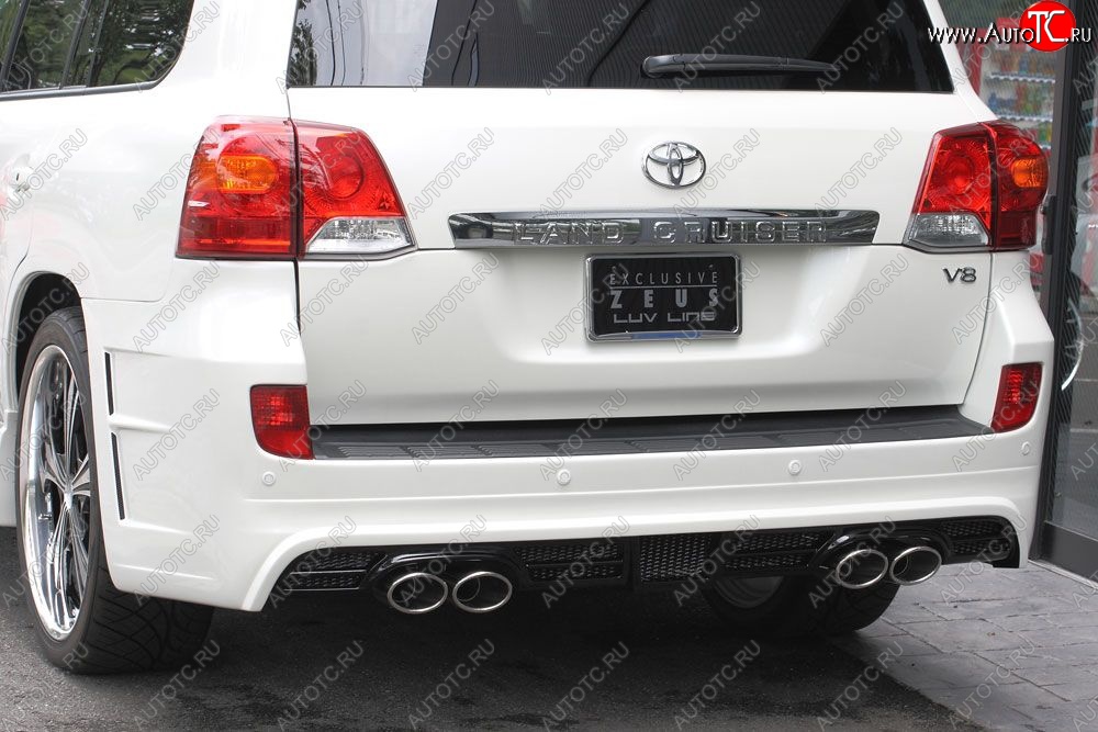 26 249 р. Задний бампер MzSpeed ZEUS LUV LINE Toyota Land Cruiser 200 дорестайлинг (2007-2012) (Неокрашенный)  с доставкой в г. Пермь