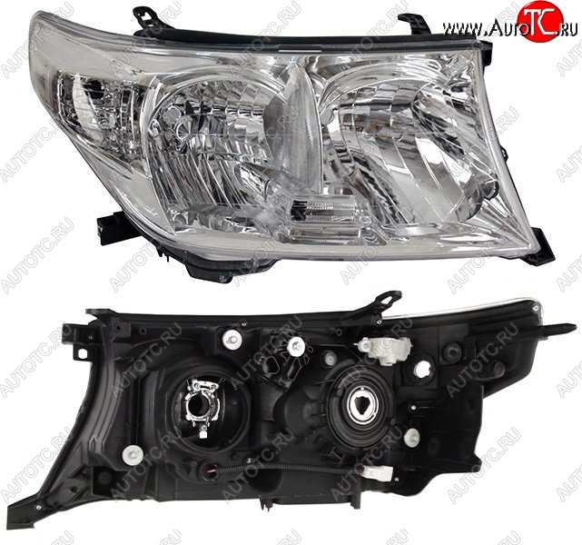 8 449 р. Правая фара SAT (под ксенон) Toyota Land Cruiser 200 дорестайлинг (2007-2012)  с доставкой в г. Пермь