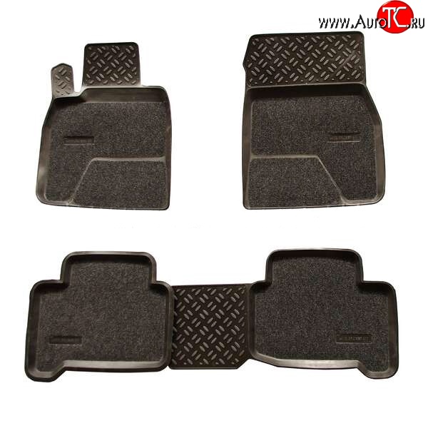3 869 р. Комплект ковриков в салон Aileron 4 шт. (полиуретан, покрытие Soft) Toyota Land Cruiser 200 2-ой рестайлинг (2015-2021)  с доставкой в г. Пермь