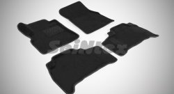 Износостойкие коврики в салон SeiNtex Premium 3D 4 шт. (ворсовые, черные) Toyota Land Cruiser  200 (2007-2012) дорестайлинг