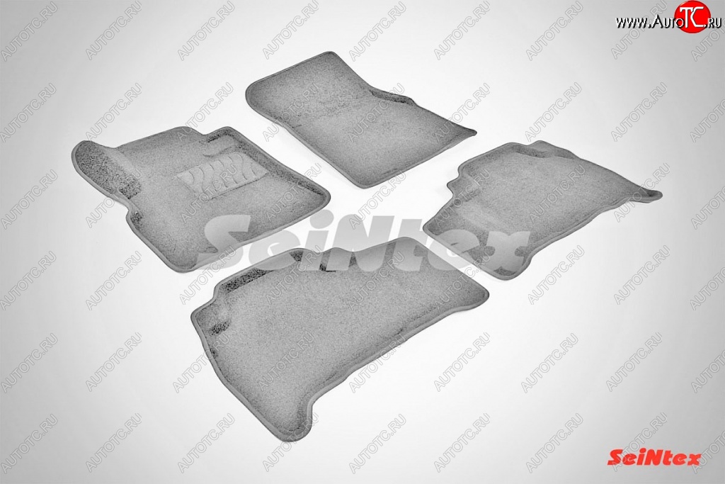 6 199 р. Износостойкие коврики в салон SeiNtex Premium 3D 4 шт. (ворсовые, серые) Toyota Land Cruiser 200 2-ой рестайлинг (2015-2021)  с доставкой в г. Пермь