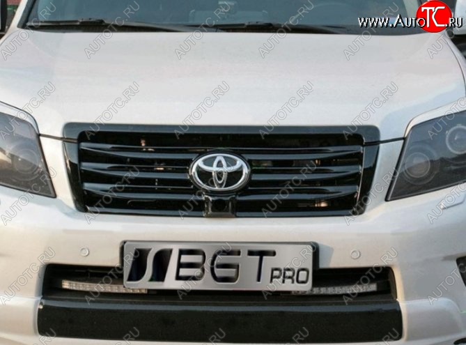 7 499 р. Решётка радиатора ELFORD Style (под камеру)  Toyota Land Cruiser Prado  J150 (2009-2013) дорестайлинг (Неокрашенная)  с доставкой в г. Пермь