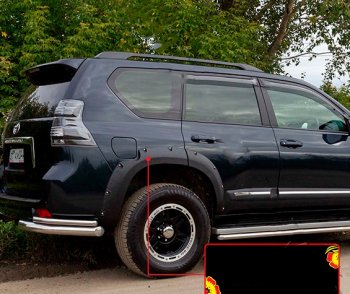 Расширитель арки RA (вылет 30 мм, задний правый) Toyota Land Cruiser Prado J150 дорестайлинг (2009-2013)