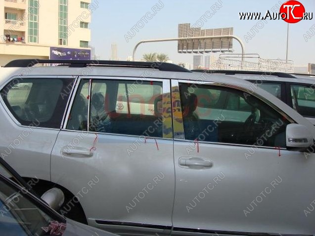 21 599 р. Накладки на стойки дверей СТ Toyota Land Cruiser Prado J150 дорестайлинг (2009-2013) (Неокрашенные)  с доставкой в г. Пермь