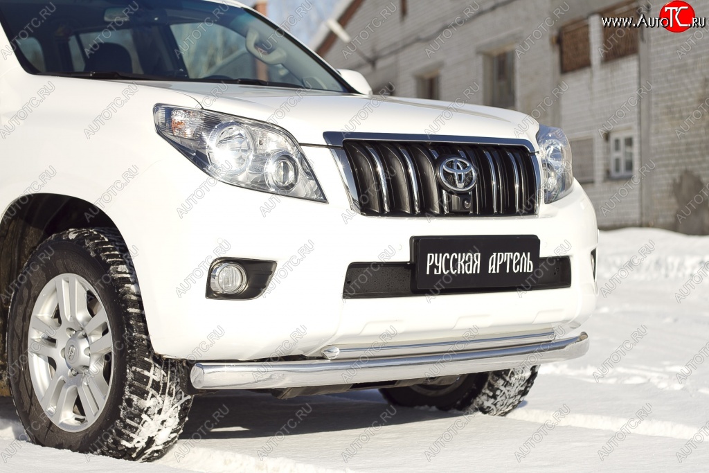 839 р. Зимняя заглушка решетки переднего бампера РА  Toyota Land Cruiser Prado  J150 (2009-2013) дорестайлинг  с доставкой в г. Пермь