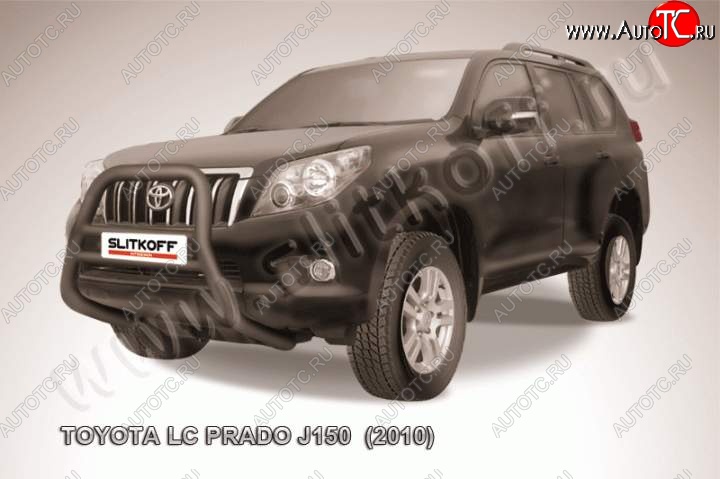 37 999 р. Кенгурятник d76 высокий  Toyota Land Cruiser Prado  J150 (2009-2013) дорестайлинг (Цвет: серебристый)  с доставкой в г. Пермь