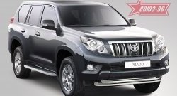 Защита переднего бампера двойная Souz-96 (d76/60) Toyota Land Cruiser Prado  J150 (2009-2013) дорестайлинг