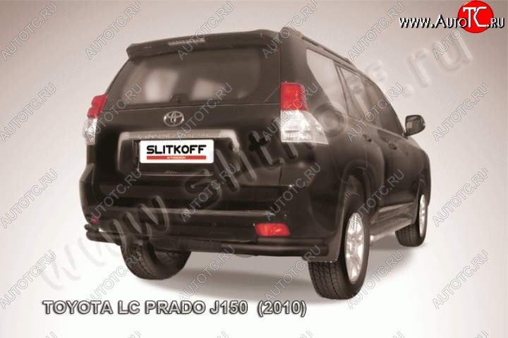 11 599 р. Уголки d76+d42 двойные Toyota Land Cruiser Prado J150 дорестайлинг (2009-2013) (Цвет: серебристый)  с доставкой в г. Пермь