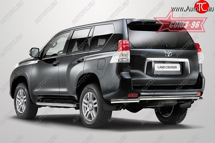 24 749 р. Защита заднего бампера Souz-96 (d60)  Toyota Land Cruiser Prado  J150 (2009-2013) дорестайлинг  с доставкой в г. Пермь