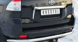 19 599 р. Одинарная защита заднего бампера из трубы диаметром 63 мм SLITKOFF Toyota Land Cruiser Prado J150 дорестайлинг (2009-2013)  с доставкой в г. Пермь. Увеличить фотографию 2