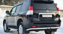 19 599 р. Одинарная защита заднего бампера из трубы диаметром 63 мм SLITKOFF Toyota Land Cruiser Prado J150 дорестайлинг (2009-2013)  с доставкой в г. Пермь. Увеличить фотографию 4