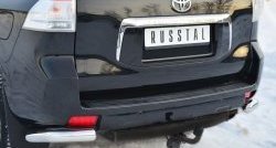 11 999 р. Защита заднего бампера (Ø76 мм уголки, нержавейка) SLITKOFF  Toyota Land Cruiser Prado  J150 (2009-2013) дорестайлинг  с доставкой в г. Пермь. Увеличить фотографию 2