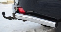 11 999 р. Защита заднего бампера (Ø76 мм уголки, нержавейка) SLITKOFF  Toyota Land Cruiser Prado  J150 (2009-2013) дорестайлинг  с доставкой в г. Пермь. Увеличить фотографию 3