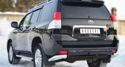 11 999 р. Защита заднего бампера (Ø76 мм уголки, нержавейка) SLITKOFF  Toyota Land Cruiser Prado  J150 (2009-2013) дорестайлинг  с доставкой в г. Пермь. Увеличить фотографию 4