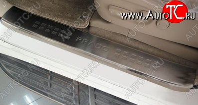 5 649 р. Накладки на порожки автомобиля CT v1 Toyota Land Cruiser Prado J150 дорестайлинг (2009-2013)  с доставкой в г. Пермь