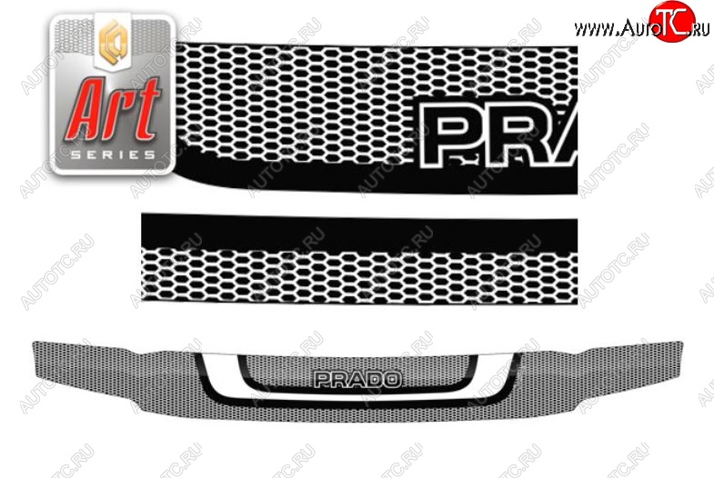2 199 р. Дефлектор капота (J90W, J95W) CA-Plastiс  Toyota Land Cruiser  90 (1996-2000) (Серия Art серебро)  с доставкой в г. Пермь