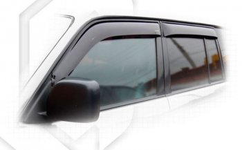 Дефлектора окон (J90W, J95W) CA-Plastiс Toyota Land Cruiser  90 (1996-2000) (Classic полупрозрачный, Без хром.молдинга)