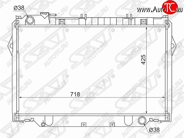 14 249 р. Радиатор двигателя SAT Toyota Land Cruiser 80 (1989-1997)  с доставкой в г. Пермь