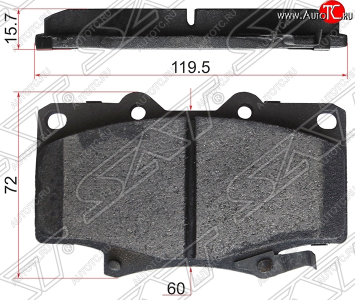 1 079 р. Колодки тормозные передние SAT Toyota Land Cruiser 80 (1989-1997)  с доставкой в г. Пермь