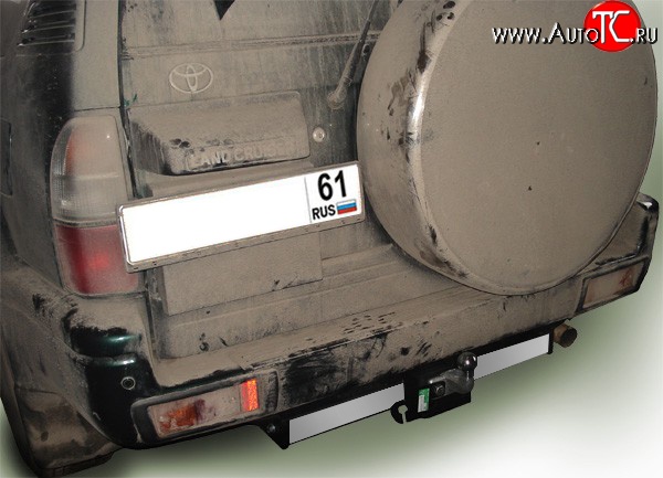 12 349 р. Фаркоп Лидер Плюс (с нержавеющей пластиной).  Toyota Land Cruiser  90 (1996-2000) (Без электропакета)  с доставкой в г. Пермь