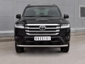 Защита переднего бампера (Ø63 мм, нержавейка) SLITKOFF Toyota Land Cruiser J300 дорестайлинг (2021-2025)