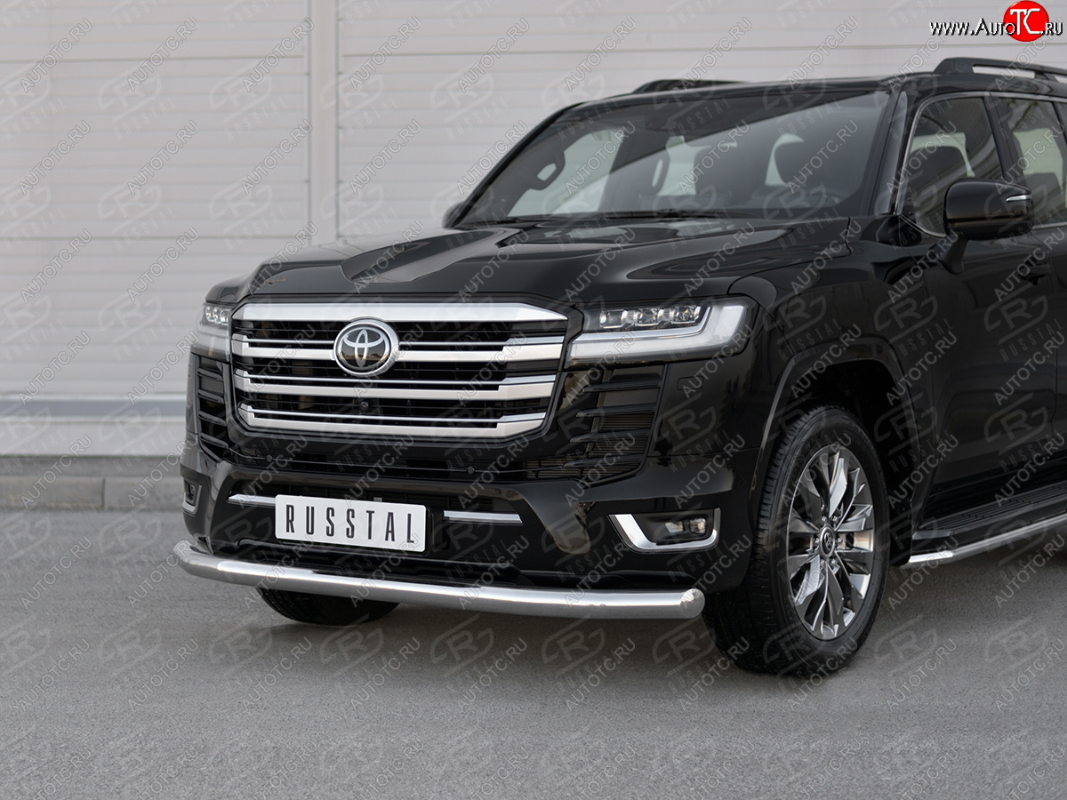 24 999 р. Защита переднего бампера (Ø76 мм нержавейка, 70TH ANNIVERSARY) SLITKOFF Toyota Land Cruiser J300 дорестайлинг (2021-2025)  с доставкой в г. Пермь