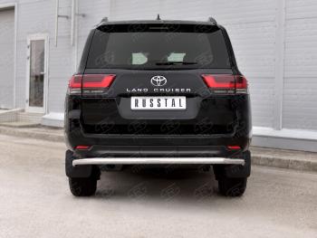 19 799 р. Защита заднего бампера SLITKOFF (Ø63 мм, нержавейка)  Toyota Land Cruiser  J300 (2021-2025) дорестайлинг  с доставкой в г. Пермь. Увеличить фотографию 2
