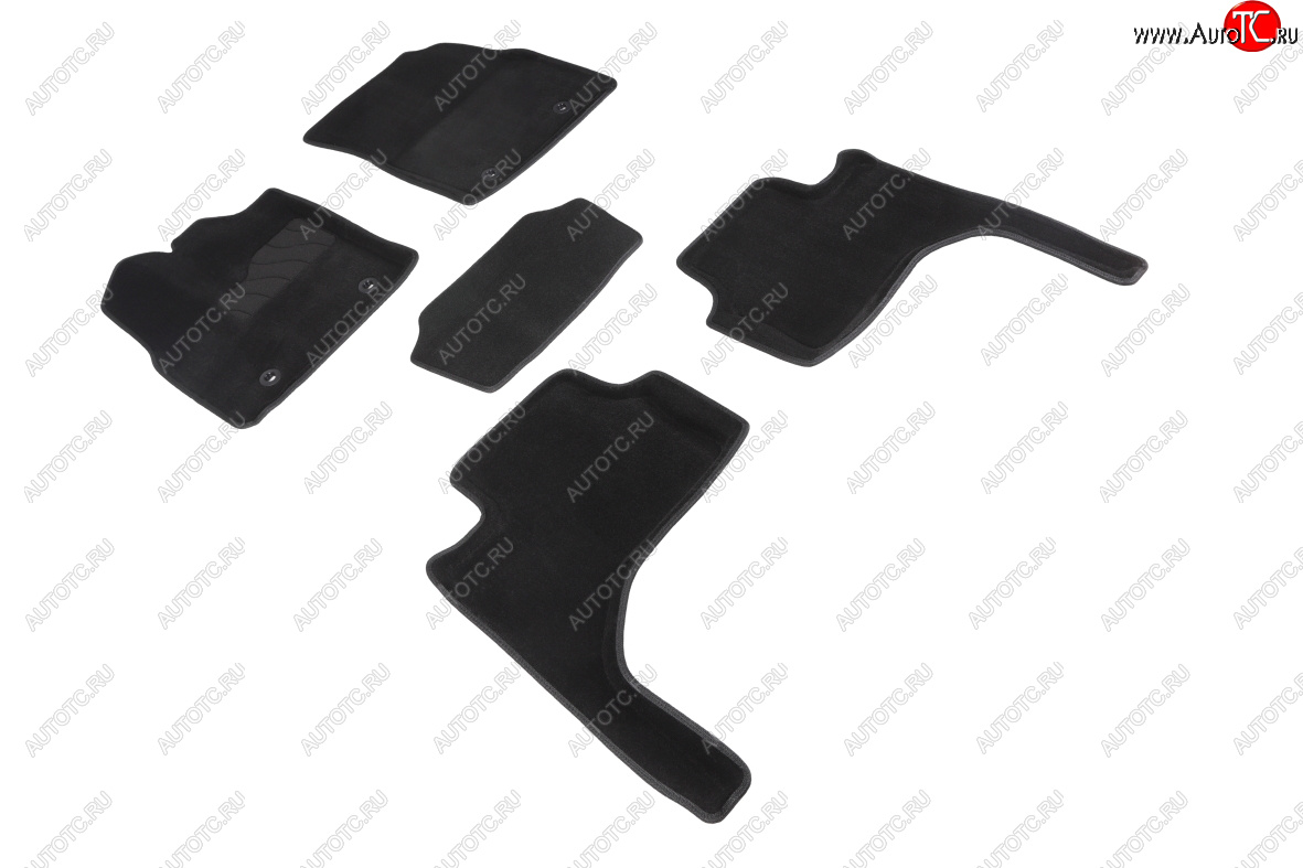 6 199 р. Коврики в салон SEINTEX 3D ВОРС (комплект) Toyota Land Cruiser J300 дорестайлинг (2021-2025) (Цвет: черный)  с доставкой в г. Пермь