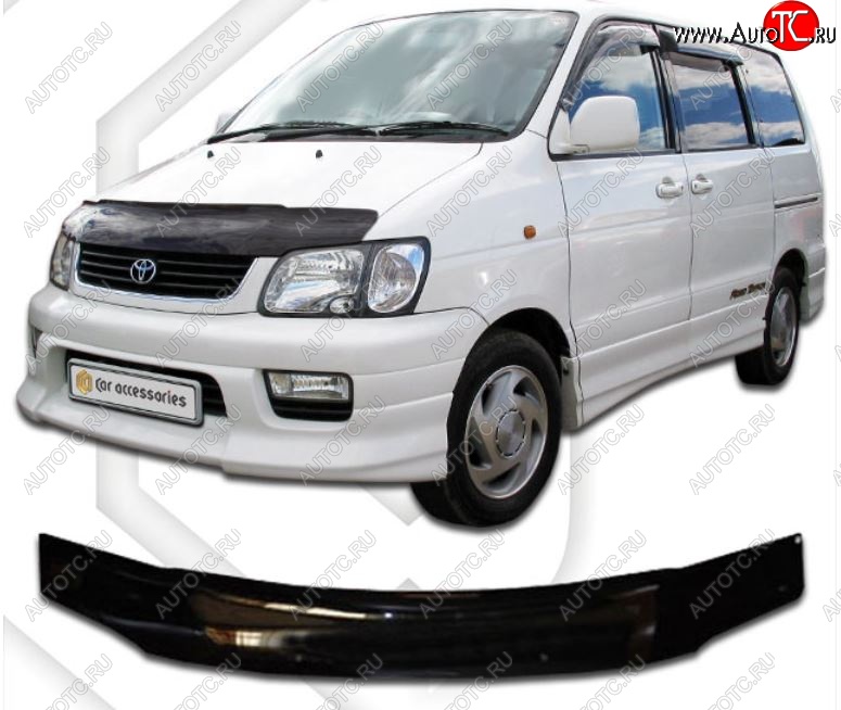 1 899 р. Дефлектор капота (R40G, R50G) CA-Plastiс  Toyota LiteAce  Noah (1996-2001) (Classic черный, Без надписи)  с доставкой в г. Пермь