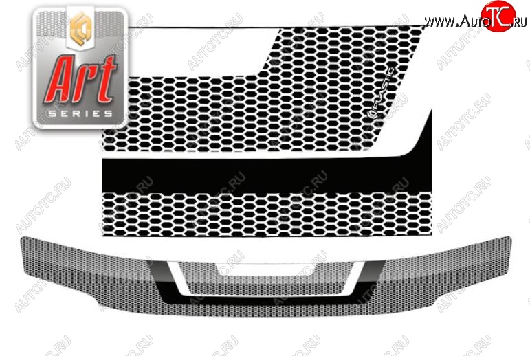 2 159 р. Дефлектор капота (R40G, R50G) CA-Plastiс  Toyota LiteAce  Noah (1996-2001) (Серия Art графит)  с доставкой в г. Пермь