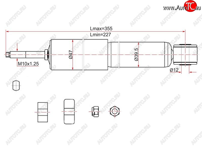 1 899 р. Амортизатор передний LH=RH SAT Toyota LiteAce Noah (1996-2001)  с доставкой в г. Пермь