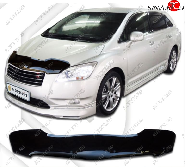 2 159 р. Дефлектор капота CA-Plastiс  Toyota Mark X ZIO  NA10 (2007-2011) дорестайлинг (Classic черный, Без надписи)  с доставкой в г. Пермь