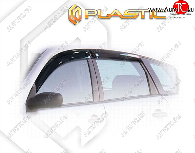 2 079 р. Дефлектора окон CA-Plastic Toyota Matrix E130 (2003-2008) (Classic полупрозрачный, Без хром.молдинга, Крепление только на скотч)  с доставкой в г. Пермь