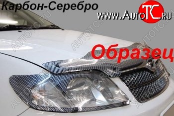 2 099 р. Защита фар (SXN10H) CA-Plastiс  Toyota Nadia  XN10 (1998-2002) (Шелкография карбон-серебро)  с доставкой в г. Пермь