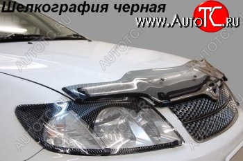 2 159 р. Дефлектор капота CA-Plastiс  Toyota Passo  2 (2010-2016) (Шелкография черная)  с доставкой в г. Пермь