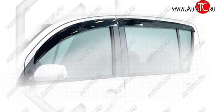 2 199 р. Дефлектор капота CA-Plastiс Toyota Passo Sette MPV (2008-2012) (Classic полупрозрачный)  с доставкой в г. Пермь