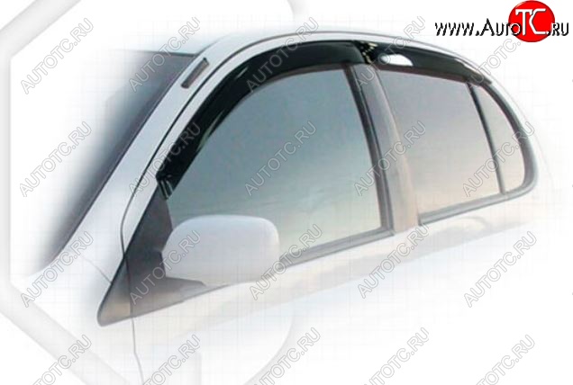 1 999 р. Дефлектора окон CA-Plastic Toyota Platz (1999-2002) (Classic полупрозрачный, Без хром.молдинга)  с доставкой в г. Пермь