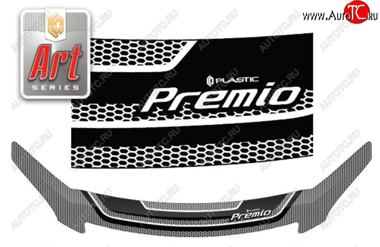 2 299 р. Дефлектор капота CA-Plastiс  Toyota Premio  T240 (2001-2007) дорестайлинг, рестайлинг (Серия Art серебро)  с доставкой в г. Пермь