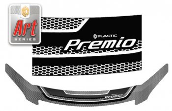 Дефлектор капота CA-Plastiс Toyota Premio  T240 (2001-2007) дорестайлинг, рестайлинг (Серия Art белая)