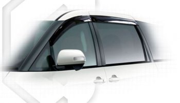 Дефлектора окон CA-Plastic Toyota Previa 3 дорестайлинг (2006-2009) (Classic полупрозрачный, Без хром.молдинга)
