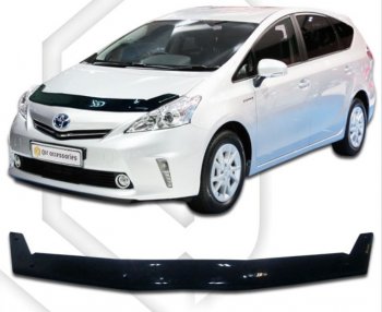Дефлектор капота CA-Plastiс Toyota Prius  Alfa лифтбек (2011-2015) рестайлинг
