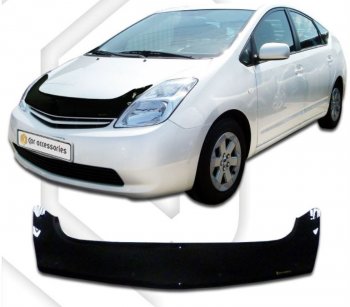 Дефлектор капота (левый руль) CA-Plastiс exclusive Toyota Prius  XW20 (2003-2011) дорестайлинг, рестайлинг