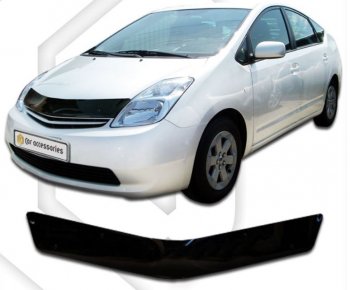 Дефлектор капота (правый руль) CA-Plastiс Toyota Prius  XW20 (2003-2011) дорестайлинг, рестайлинг