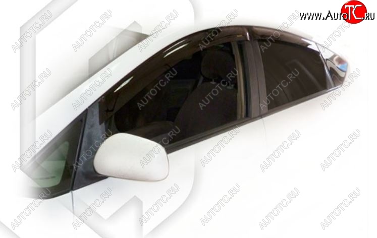1 999 р. Дефлектора окон (левый руль) CA-Plastiс  Toyota Prius  XW20 (2003-2011) дорестайлинг, рестайлинг (Classic полупрозрачный, Без хром.молдинга)  с доставкой в г. Пермь