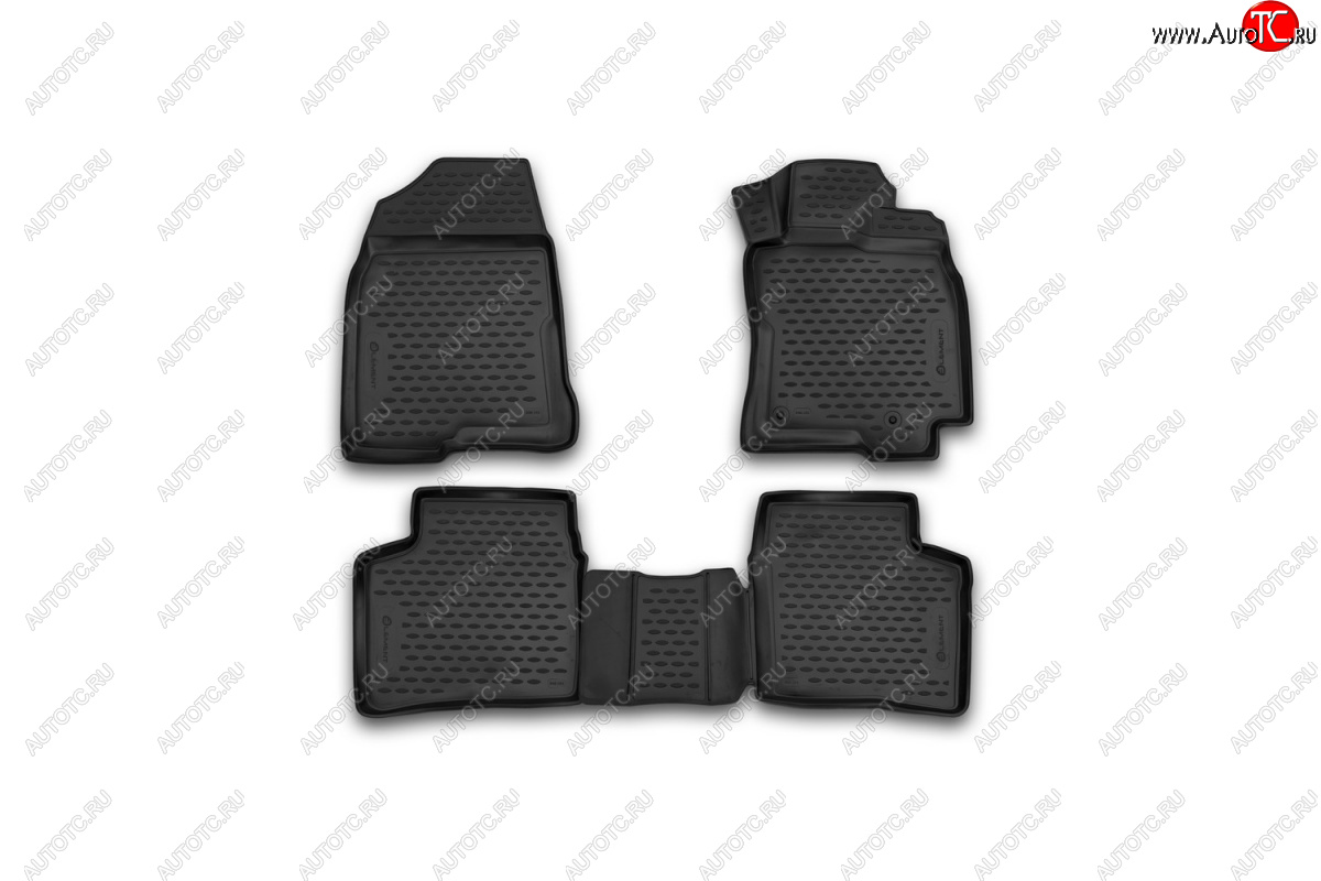 5 699 р. Комплект 3D ковриков салона Element (полиуретан, правый руль)  Toyota Prius  XW20 (2003-2011) дорестайлинг, рестайлинг (Черные)  с доставкой в г. Пермь