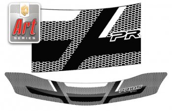 Дефлектор капота CA-Plastiс Toyota Prius  XW30 (2009-2011) дорестайлинг (Серия Art графит)