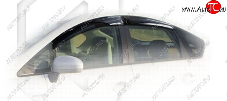 2 179 р. Дефлектора окон CA-Plastic Toyota Prius XW30 дорестайлинг (2009-2011) (Classic полупрозрачный, Без хром.молдинга)  с доставкой в г. Пермь