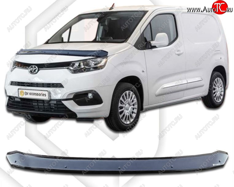 1 899 р. Дефлектор капота CA-Plastiс  Toyota ProAce  2 (2016-2025) (Classic черный, Без надписи)  с доставкой в г. Пермь