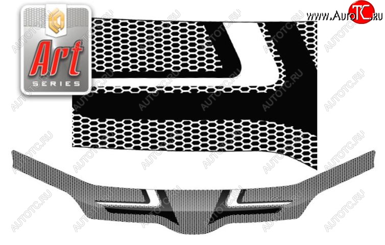 2 399 р. Дефлектор капота CA-Plastiс  Toyota Probox  рестайлинг (2014-2025) (Серия Art белая)  с доставкой в г. Пермь